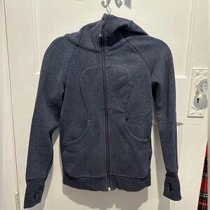 Lululemon blue scuba jacket. Blue. Size 4.